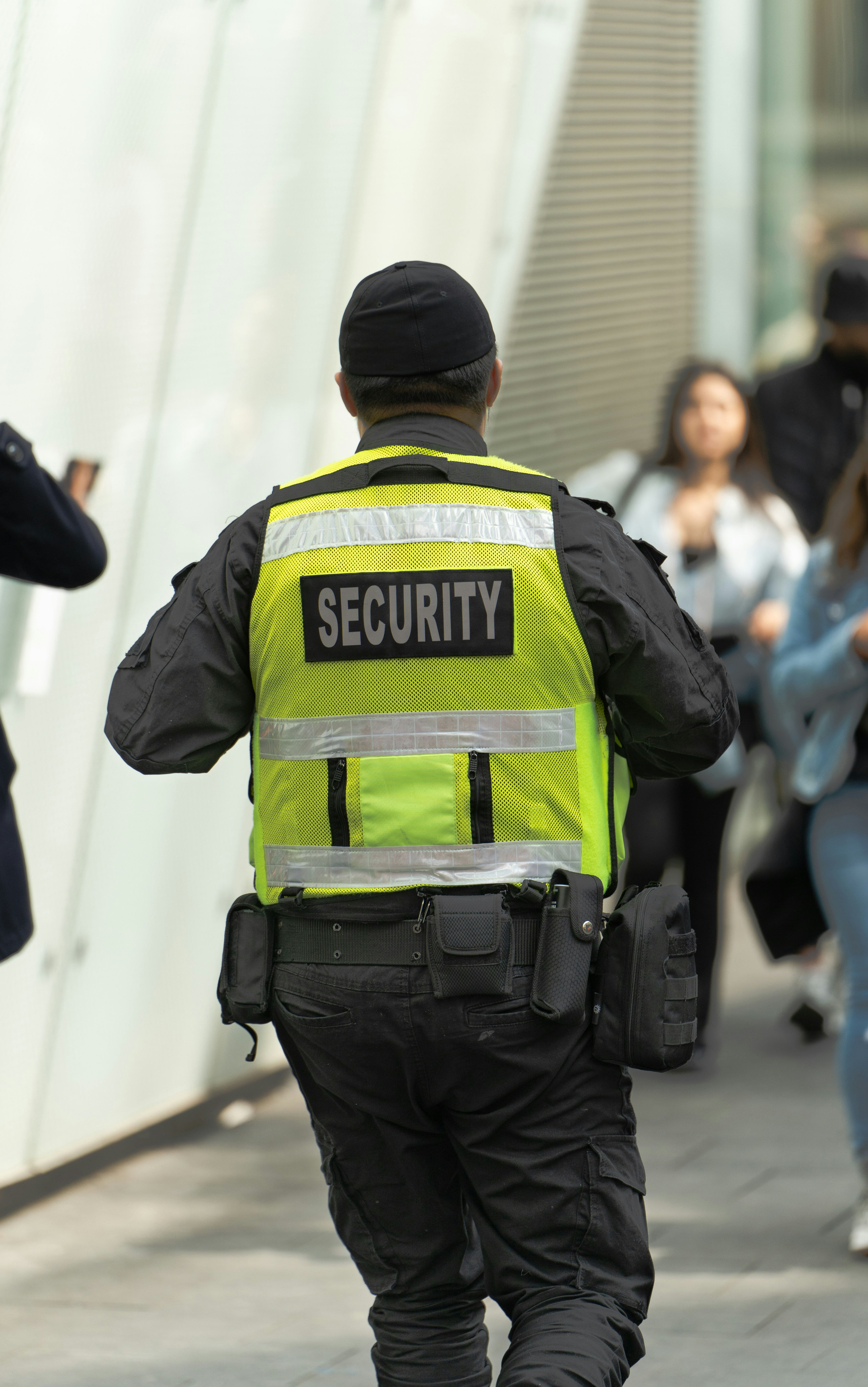 Security personnel ensuring safety