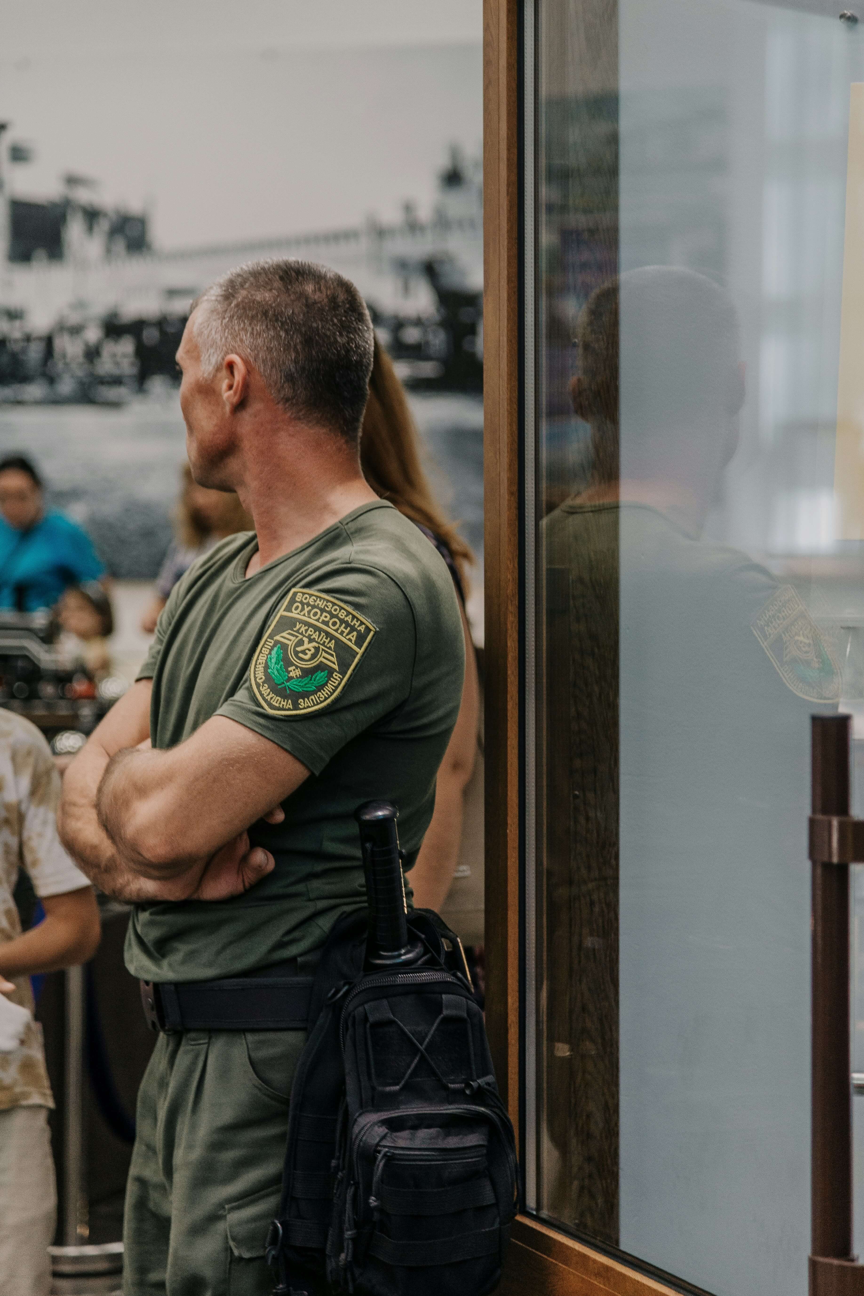 Security guard patrolling a site